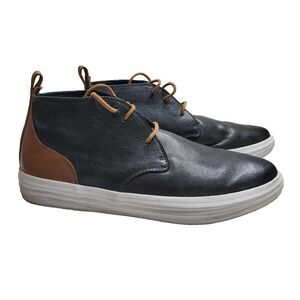 3727 Mark Nason High Top Leather Sneakers Black/Tan Men's Size‎ 14